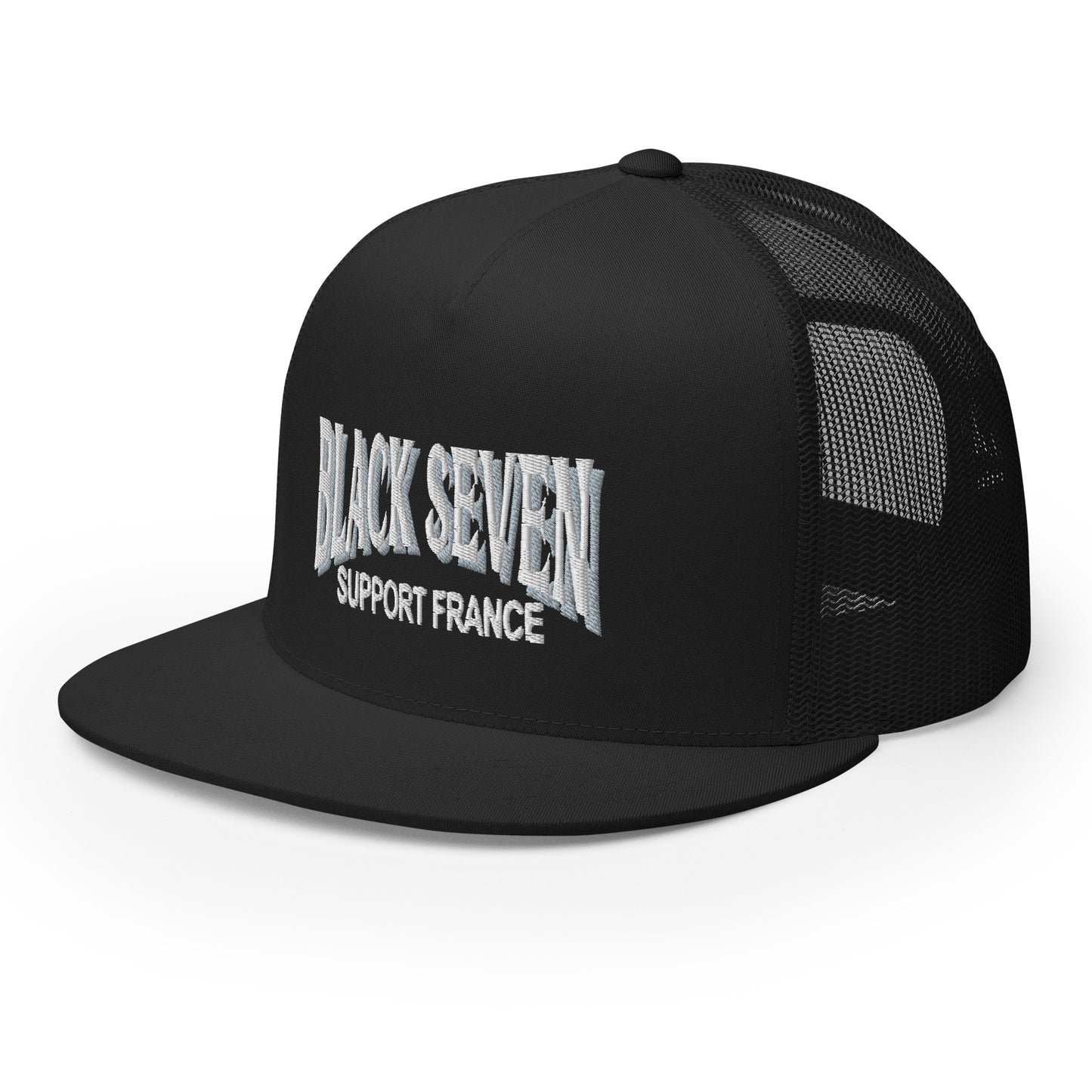 Casquette brodée Trucker « Black Seven »