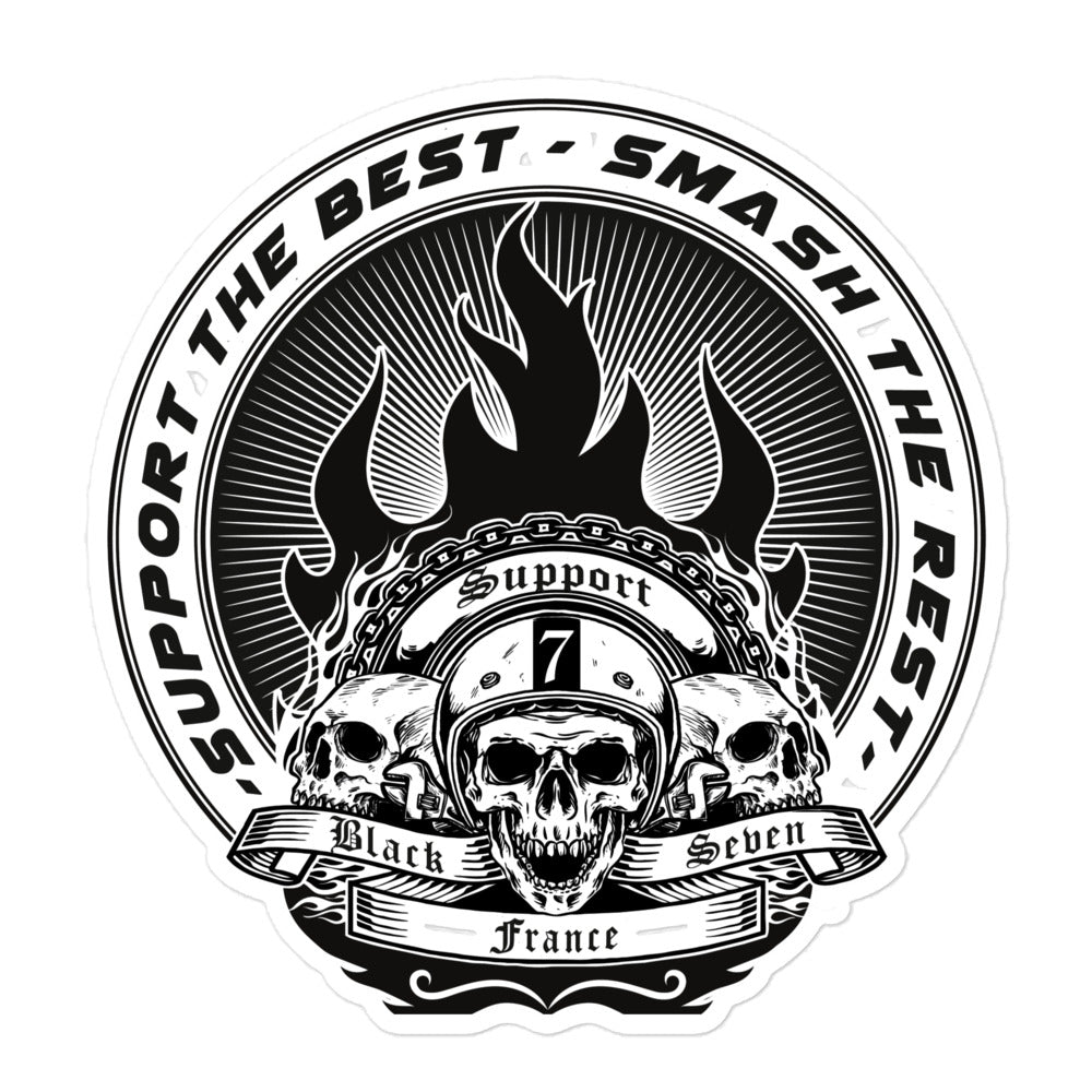 Autocollant découpé à la forme « Support the Best »