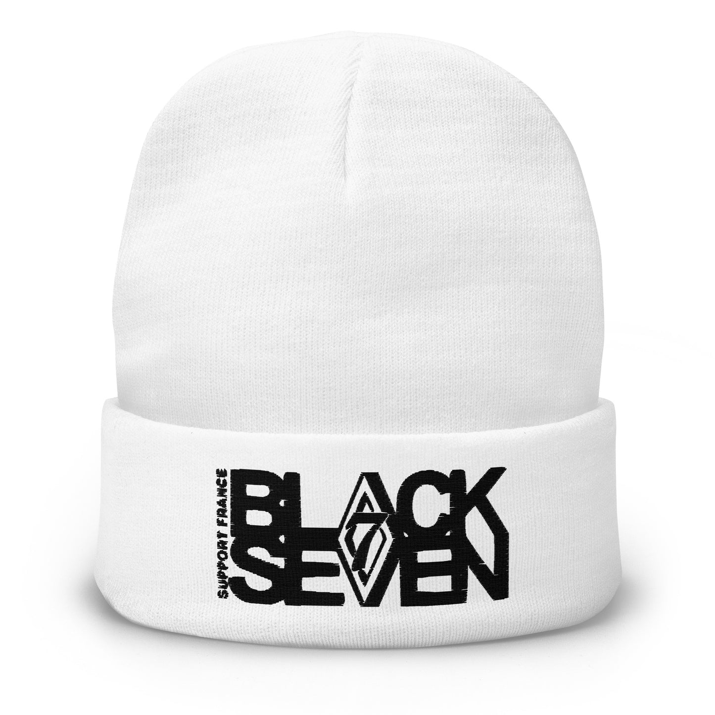 Bonnet brodé « Support Black Seven France »